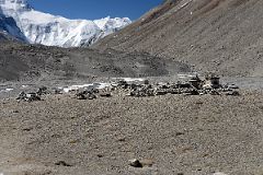 42 Memorials To Some Of The Climbers Who Died Climbing Mount Everest At Hill Next To Mount Everest North Face Base Camp